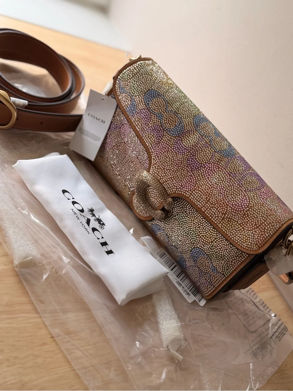 COACH CRYSTAL TABBY RAINBOW MULTI CCX14